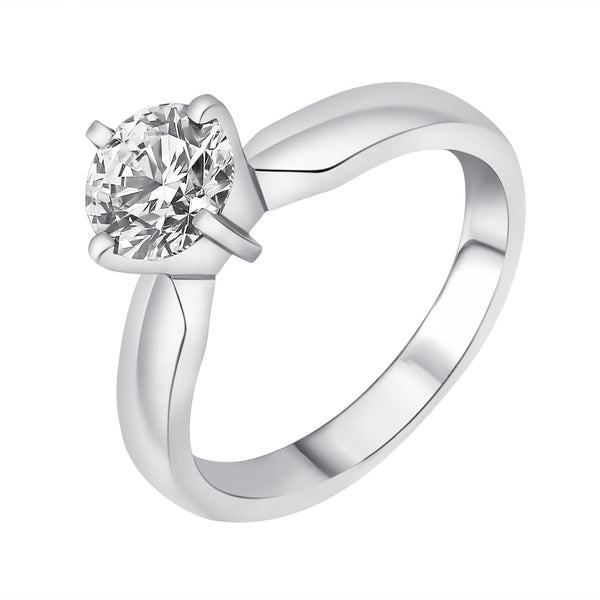 Platinum 1.21ct D VS1 EGL round brilliant cut diamond ring