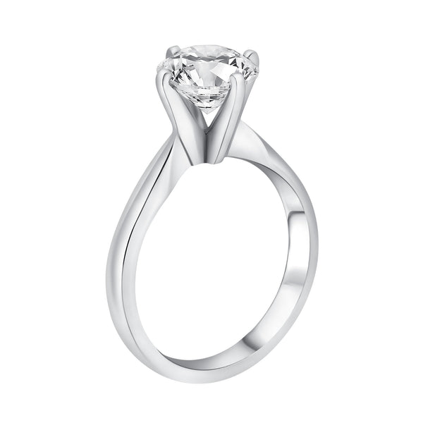Platinum 1.01ct E VS2 EGL round brilliant cut diamond ring