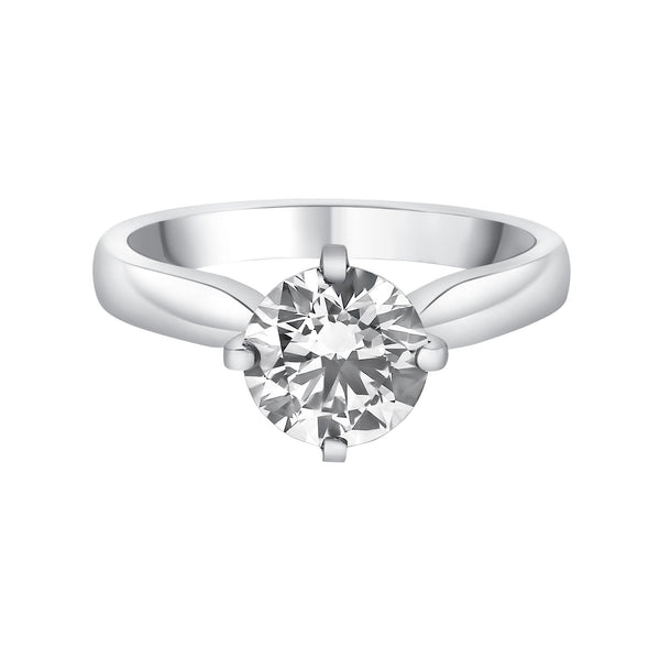 Platinum 1.30ct D VS2 GIA round brilliant cut diamond ring