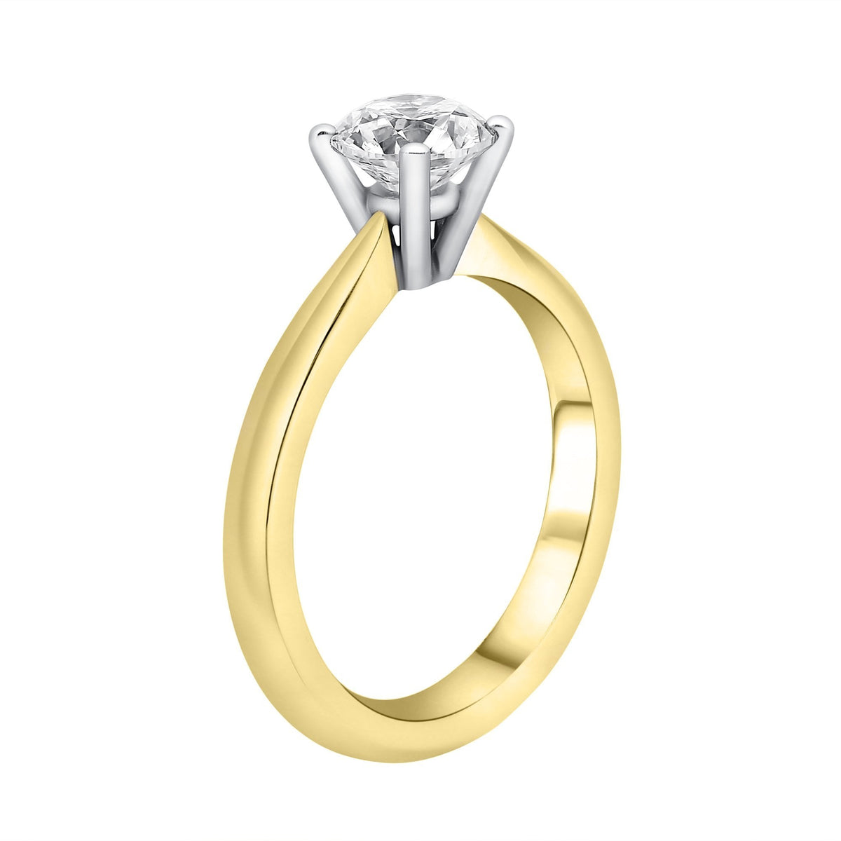 18ct yellow gold 0.81ct D VS1 GIA round brilliant diamond ring