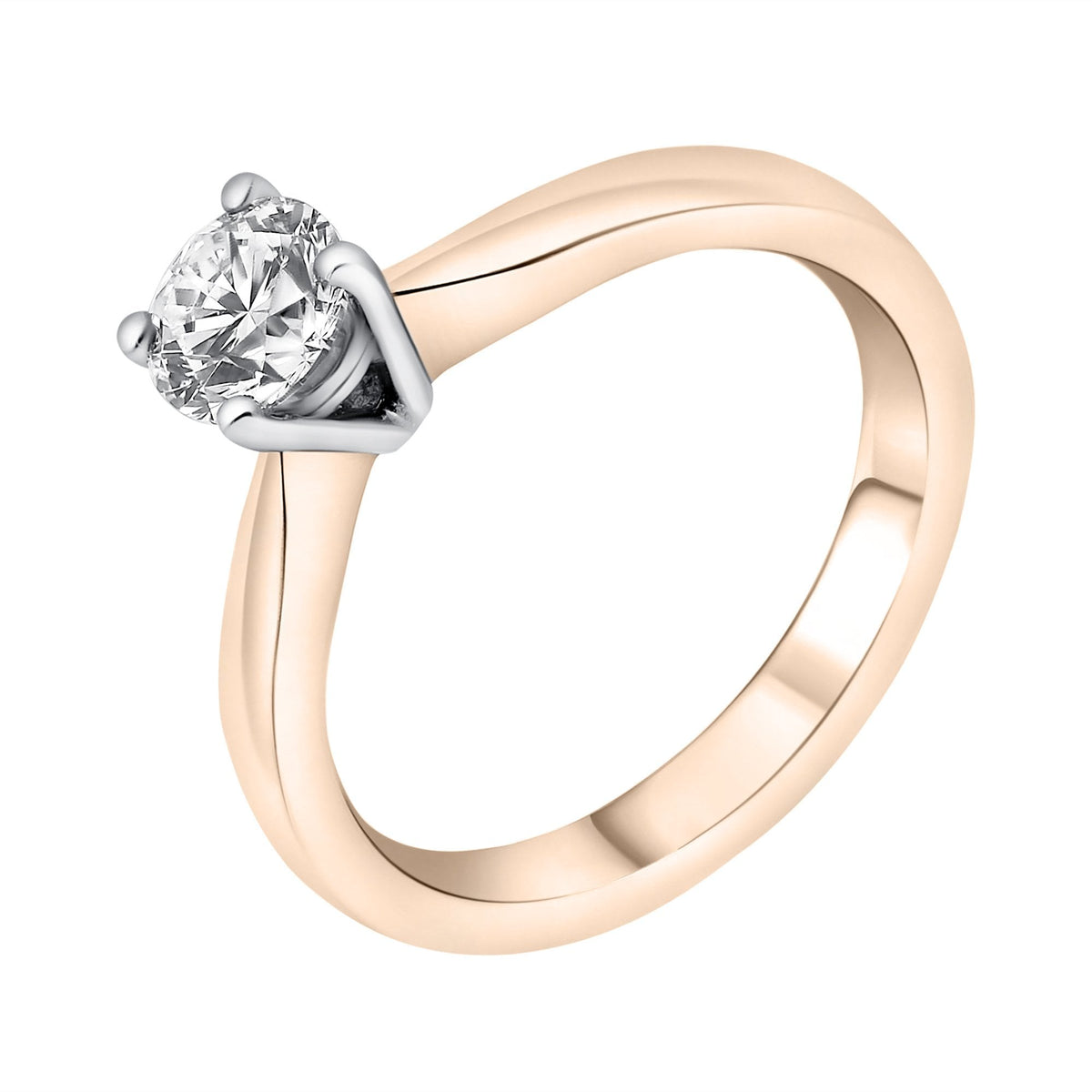 18ct rose gold 0.70ct D VS2 IGL round brilliant cut diamond ring