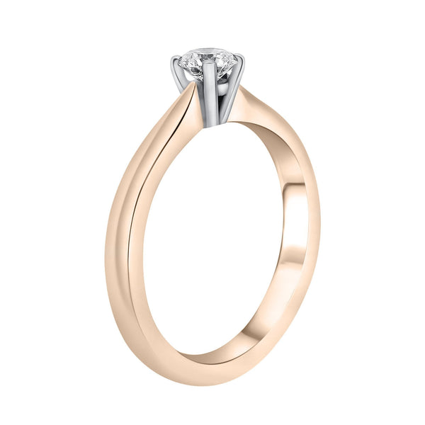 18ct rose gold 0.70ct D VS2 IGL round brilliant cut diamond ring