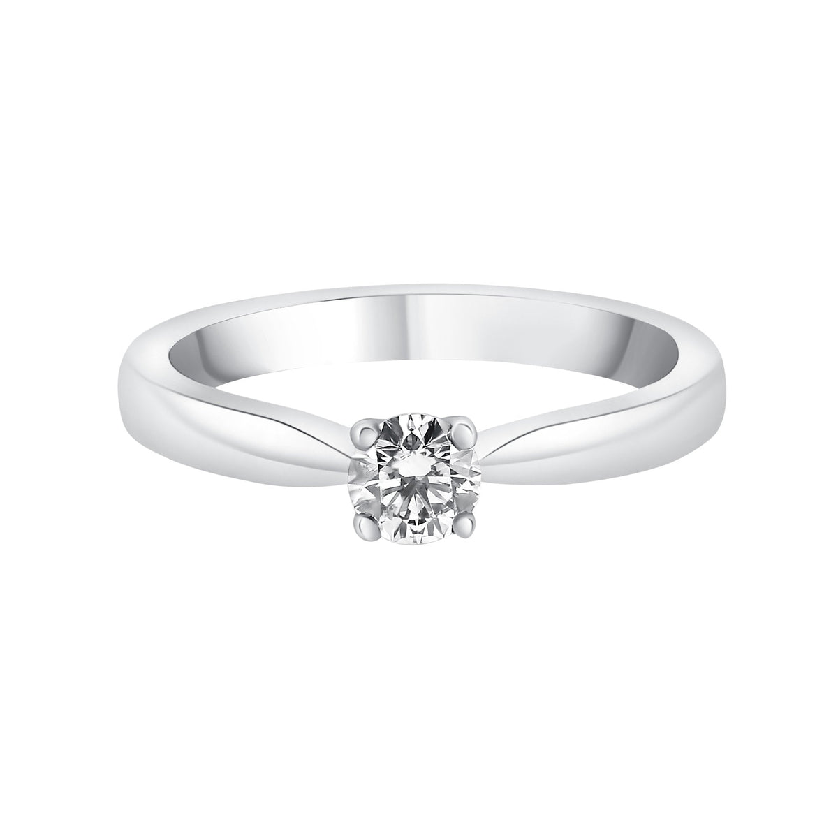 Platinum 0.33ct D SI1 EGL round brilliant cut diamond ring