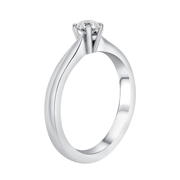 Platinum 0.50ct D VS2 EGL round brilliant cut diamond ring