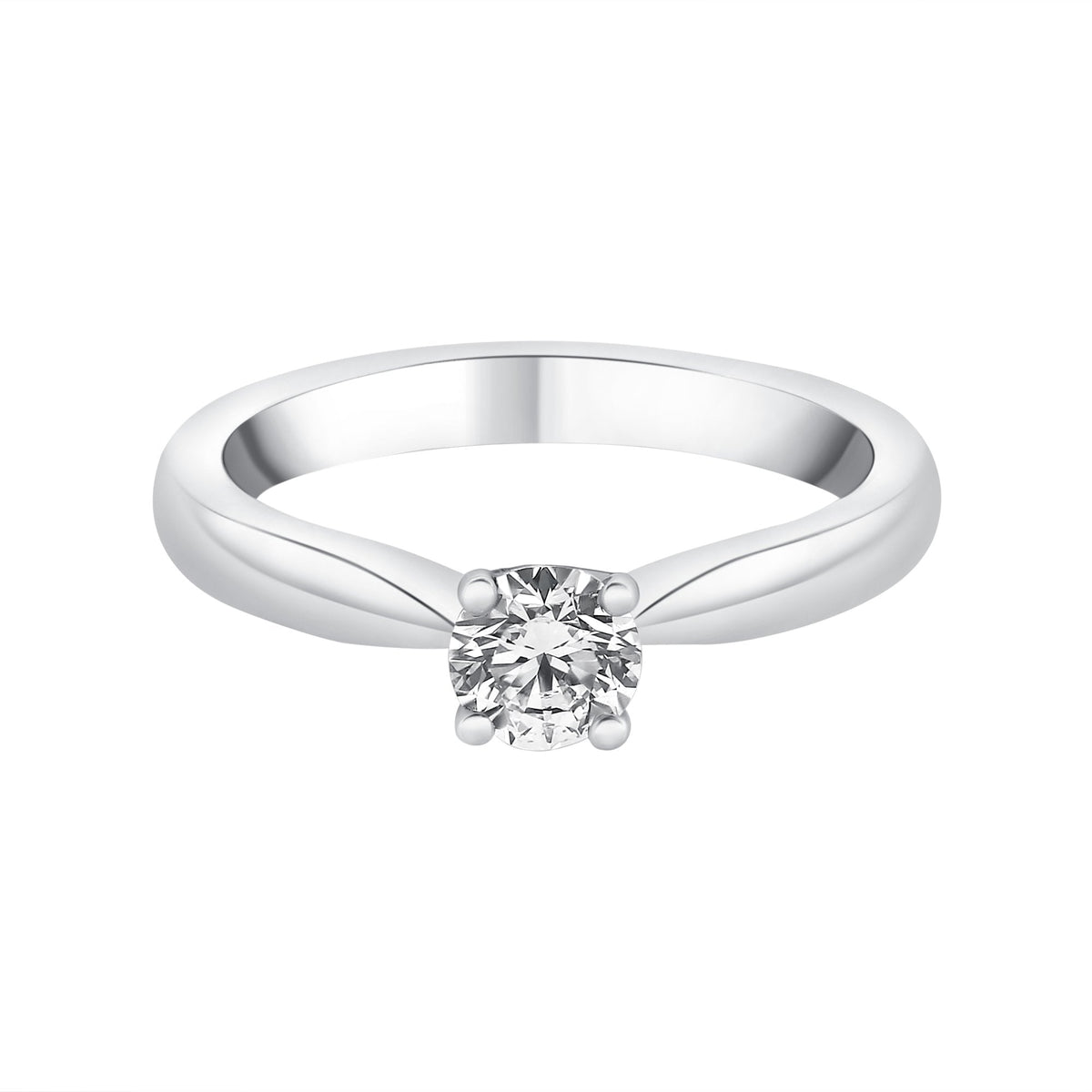 Platinum 0.50ct D VS2 EGL round brilliant cut diamond ring