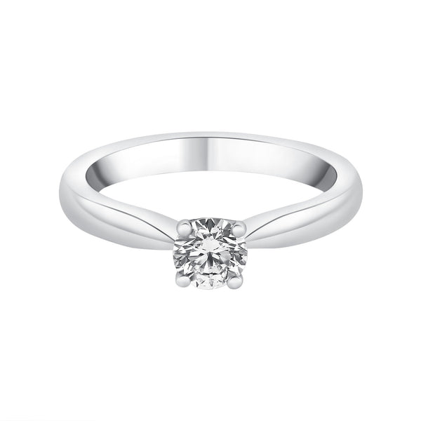 Platinum 0.50ct D VS2 EGL round brilliant cut diamond ring