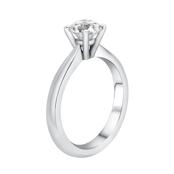 Platinum 0.70ct D VS2 GIA round brilliant cut diamond ring