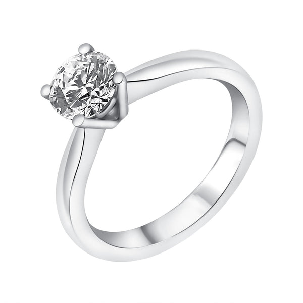 Platinum 1.05ct E SI2 GIA round brilliant diamond ring