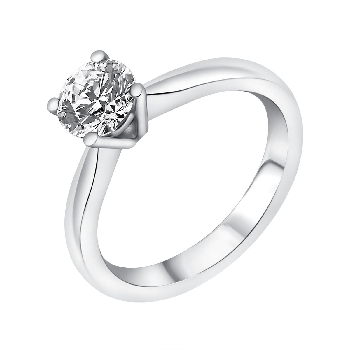 Platinum 1.02ct F VS2 GIA round brilliant cut diamond ring