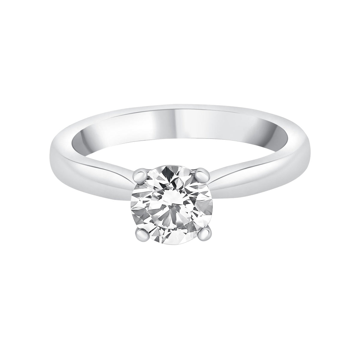 Platinum 1.01ct D SI1 EGL round brilliant cut diamond ring