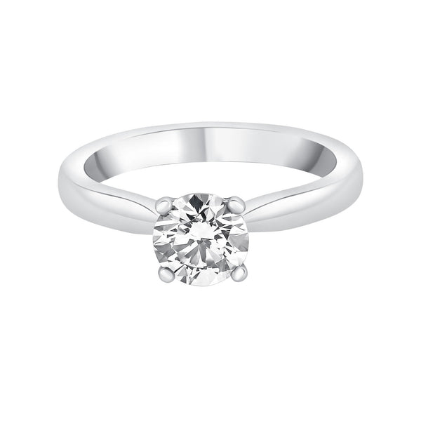 Platinum 1.01ct D SI1 EGL round brilliant cut diamond ring