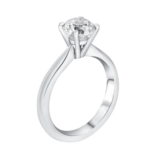 Platinum 1.33ct D SI1 EGL round brilliant cut diamond ring