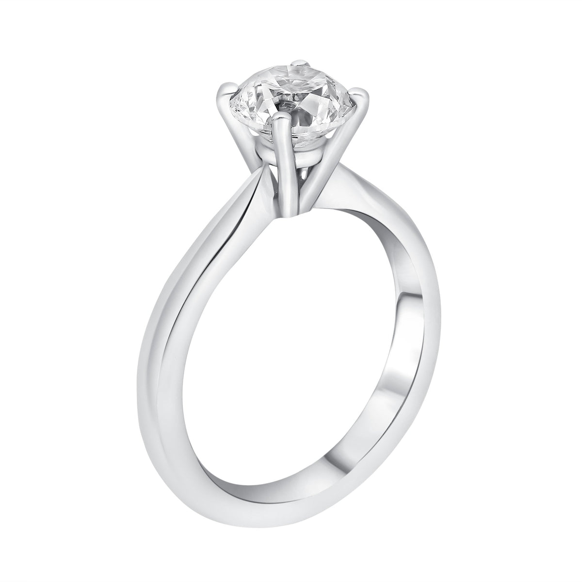 Platinum 1.51ct F SI1 IGL round brilliant cut diamond ring