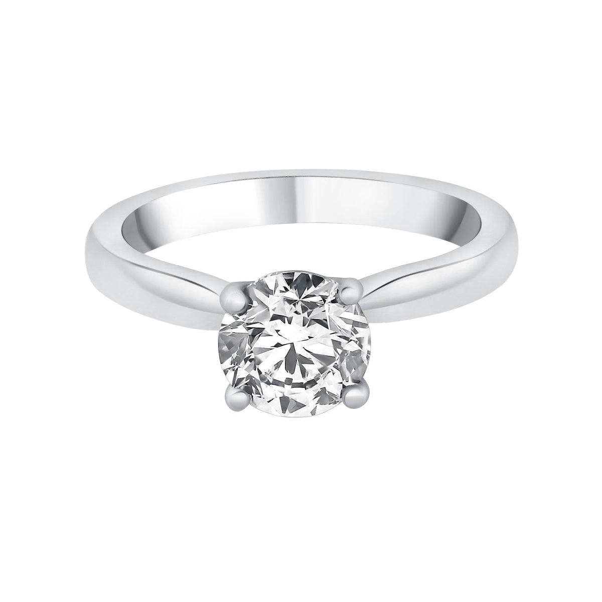 Platinum 1.52ct G SI1 IGL round brilliant cut diamond ring