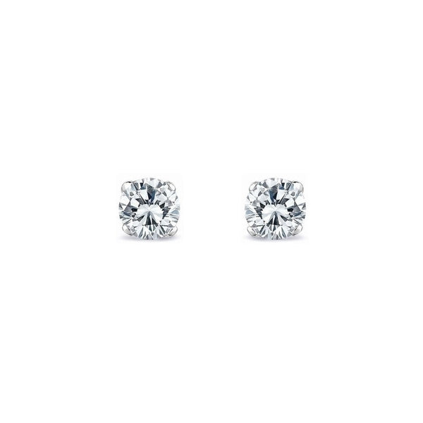 Platinum 1.53ct round brilliant cut diamond stud earrings