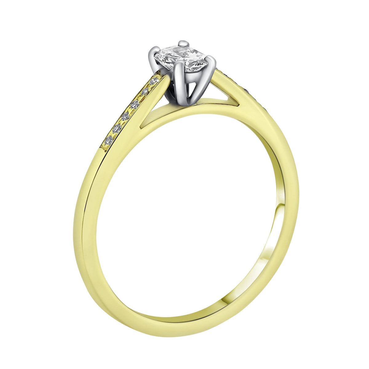 Preowned 18ct yellow gold 0.36ct radiant cut diamond ring