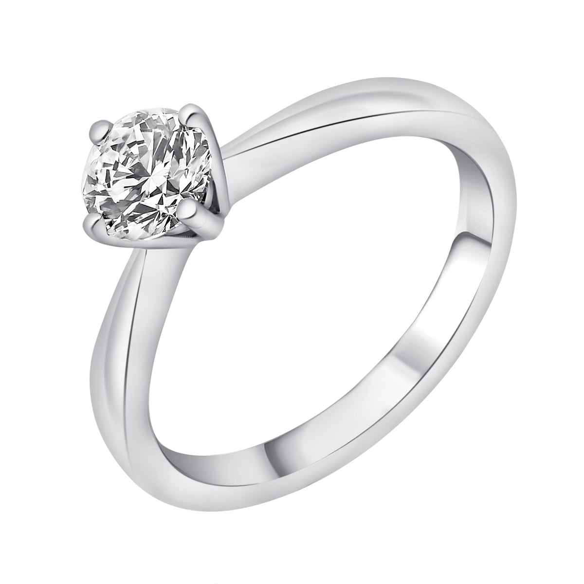 Platinum 0.71ct D IF GIA round brilliant cut diamond ring