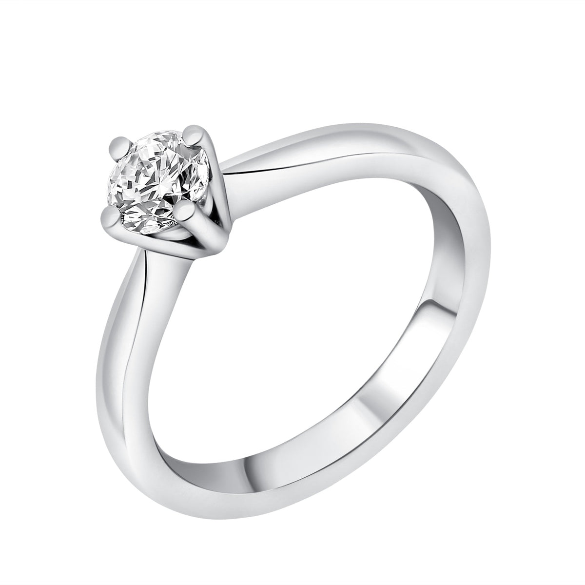 Platinum 0.50ct D VS2 GIA round brilliant cut diamond ring