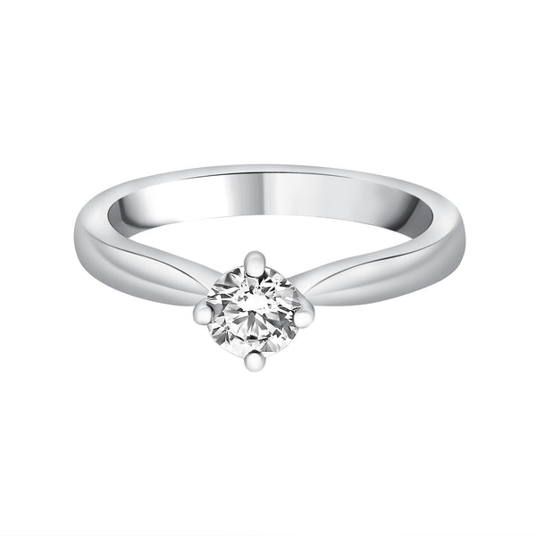 Platinum 0.61ct E VS2 GIA round brilliant cut diamond ring