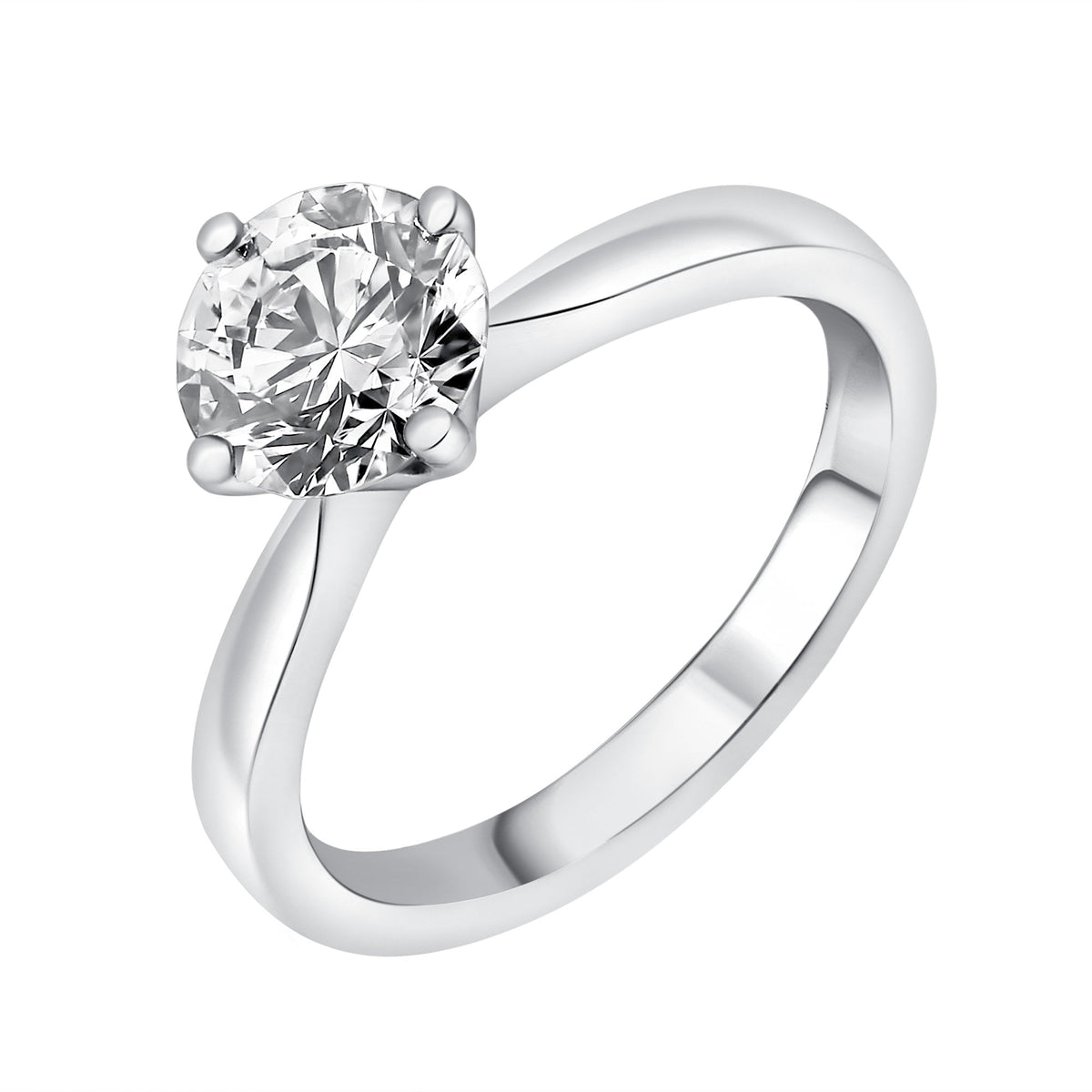 Platinum 2.13ct D SI1 IGL round brilliant diamond ring