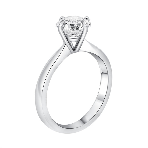 Platnium 1.00ct E VS2 GIA round brilliant cut diamond ring
