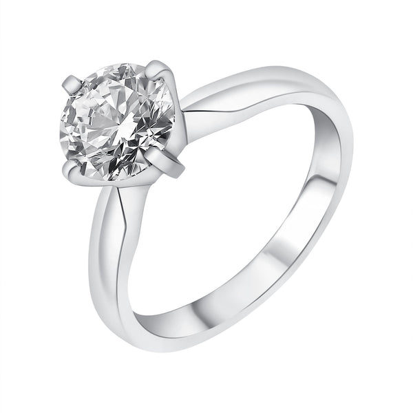 Platinum 1.50ct E VS2 GIA round brilliant cut diamond ring