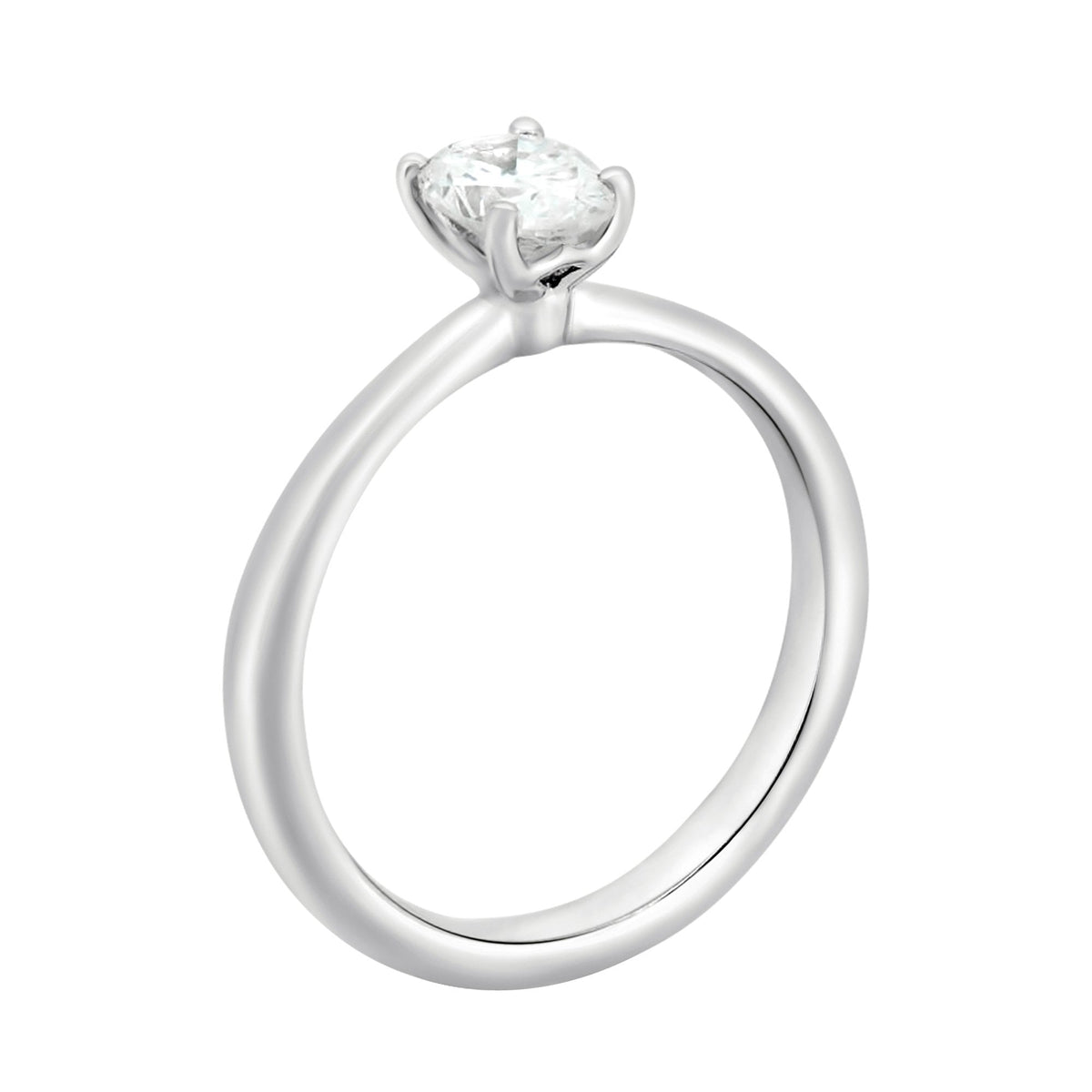 Platinum 0.70ct E VS2 GIA oval cut diamond ring