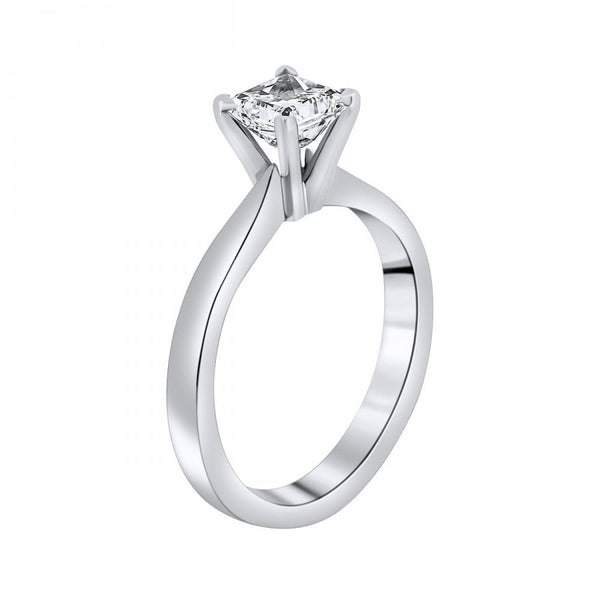 Lab grown platinum 1.06ct D VVS2 IGI princess cut diamond ring