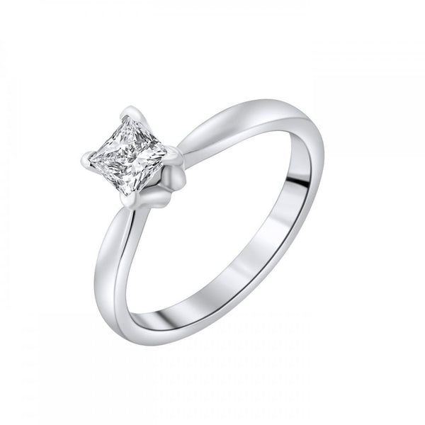 Platinum 0.50ct D VS1 GIA princess cut diamond ring