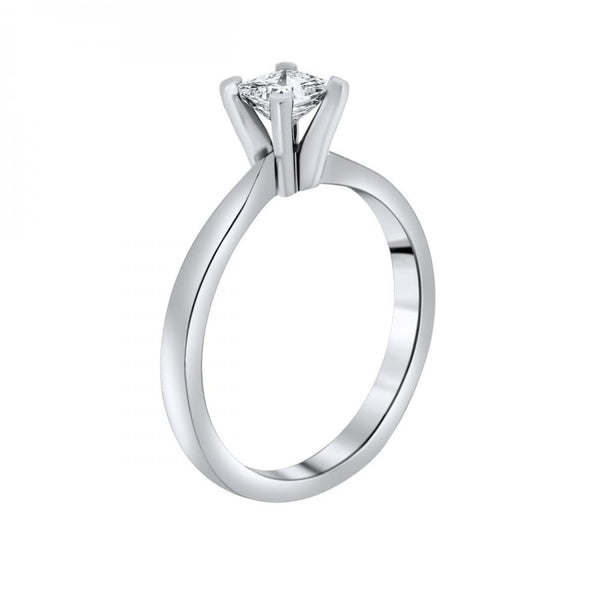 Platinum 0.50ct D VS1 GIA princess cut diamond ring