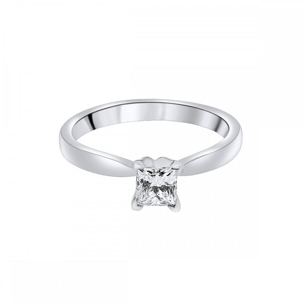 Platinum 0.50ct D VS1 GIA princess cut diamond ring