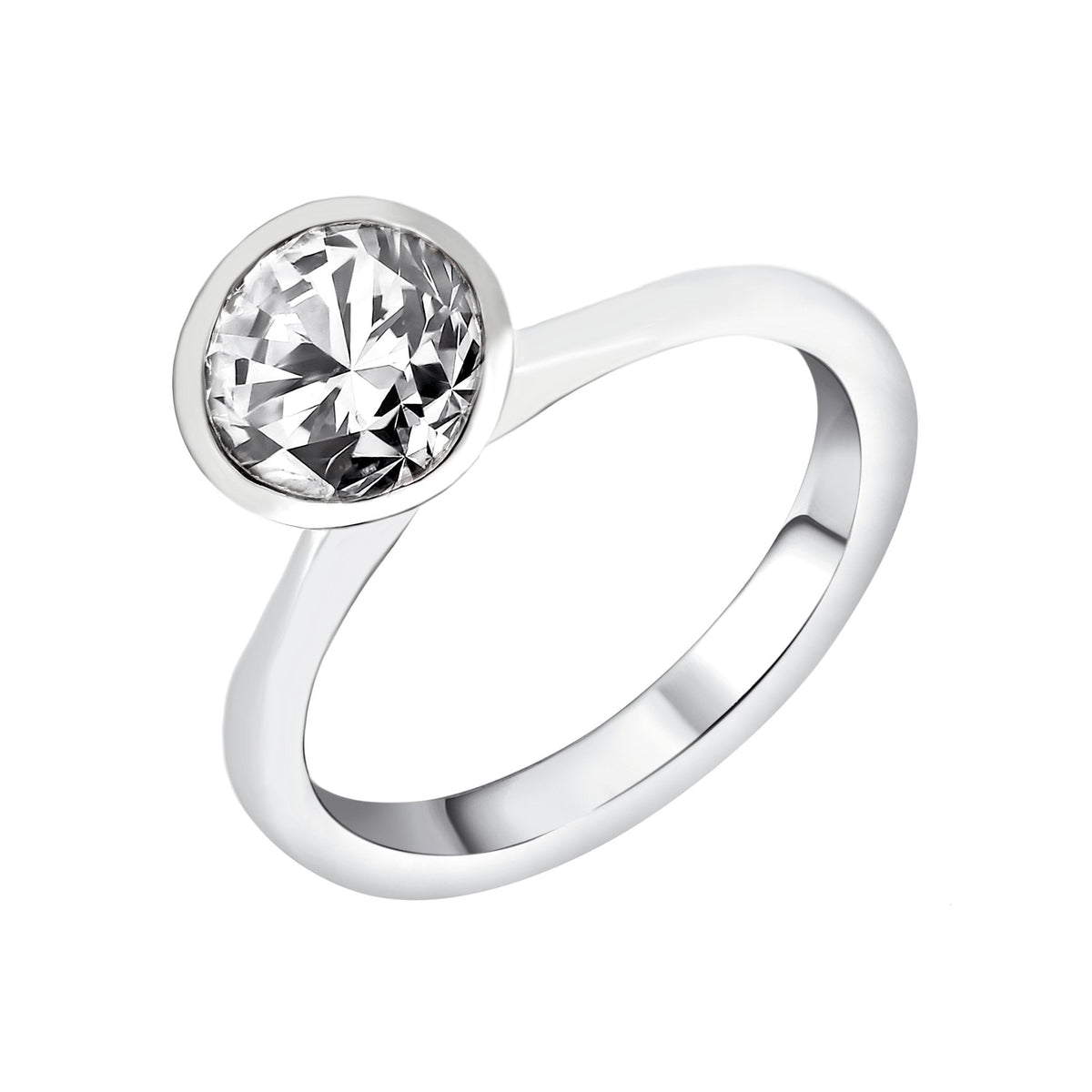 Lab grown platinum 1.51ct D VVS2 IGI round diamond ring