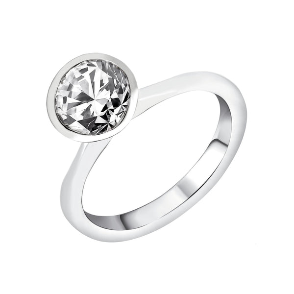 Lab grown platinum 1.51ct D VVS2 IGI round diamond ring