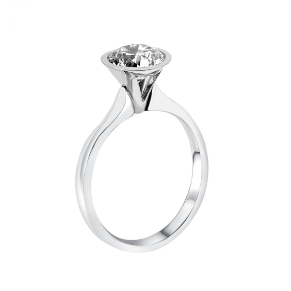 Lab grown platinum 1.51ct D VVS2 IGI round diamond ring