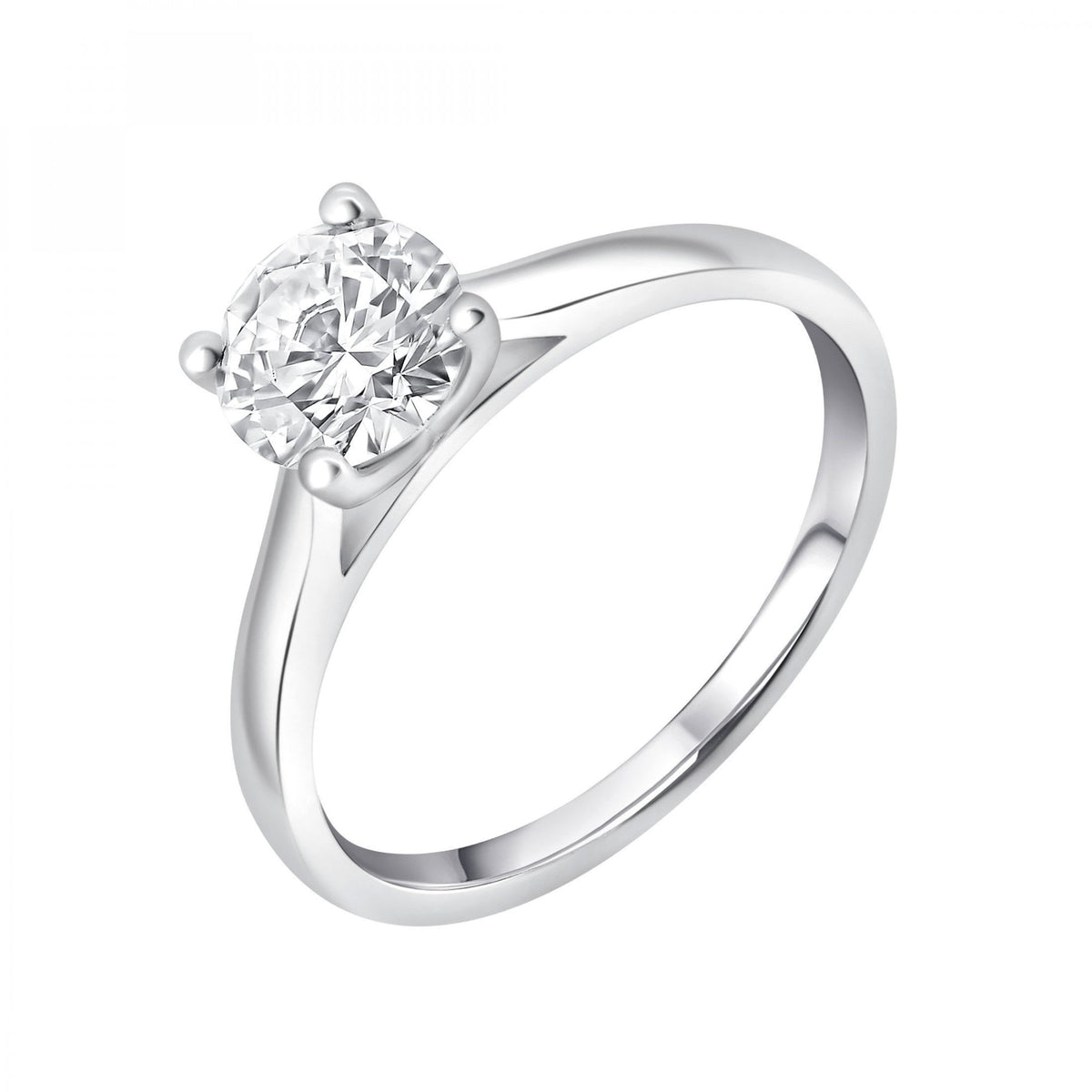 Lab grown platinum 0.80ct D VVS2 IGI round diamond ring