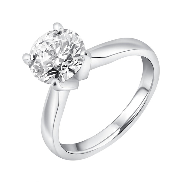 Lab grown platinum 2.00ct D VVS2 HRD round diamond ring