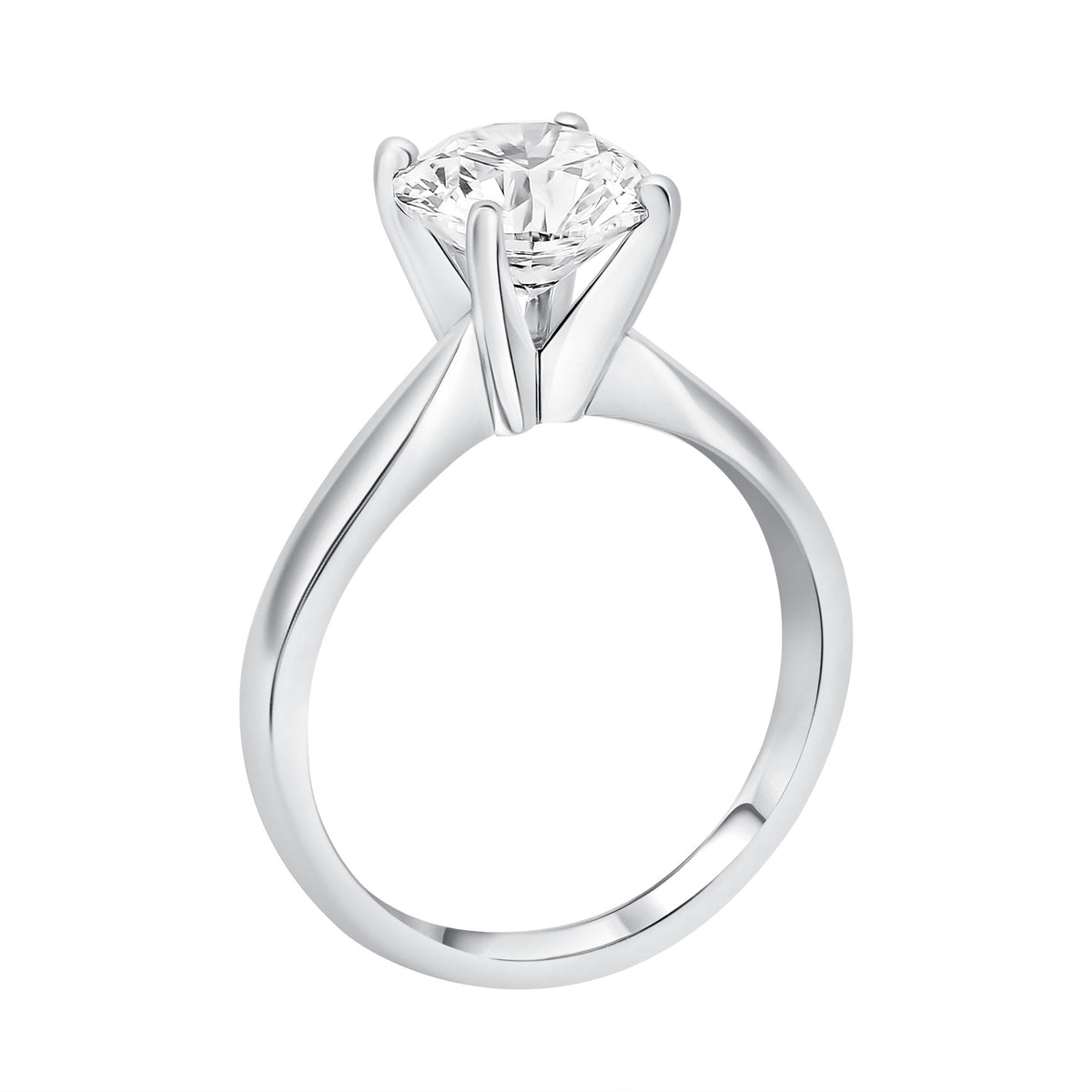 Lab grown platinum 2.00ct D VVS2 HRD round diamond ring