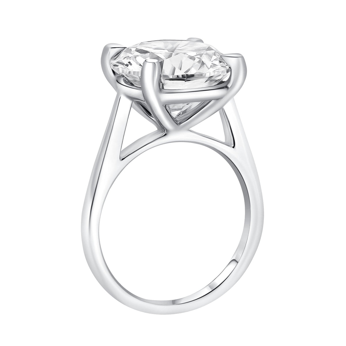 Lab Grown Platinum 10.44ct E Vs1 Igi Round Cut Diamond Ring