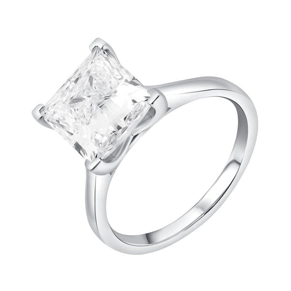 Lab grown platinum 5.04ct D VVS2 IGI princess cut diamond ring