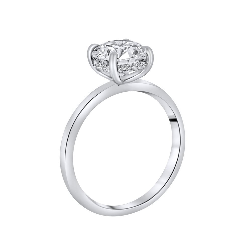 Lab grown platinum 2.04ct D VVS2 IGI round diamond ring