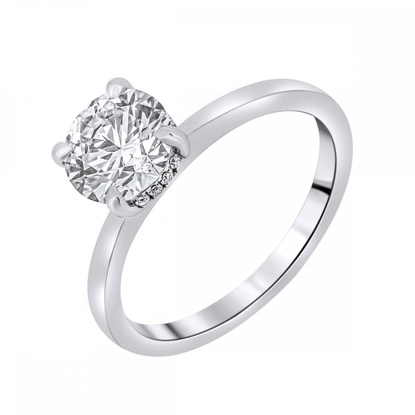 Lab Grown Platinum 1.51ct D Vvs2 Igi Round Diamond Ring