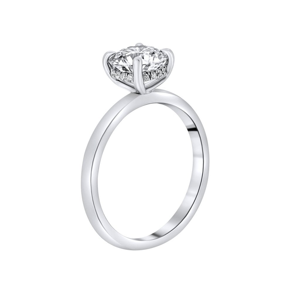 Lab grown platinum 1.51ct D VVS2 IGI round diamond ring