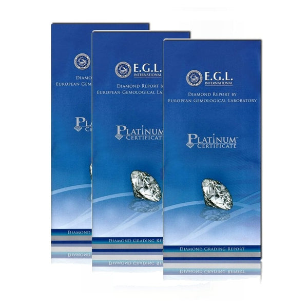 Platinum 4.04ct E SI1 EGL round brilliant diamond 3 stone ring