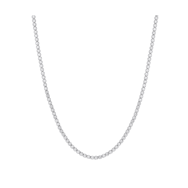 Lab grown 9ct white gold 20.05ct round diamond necklace