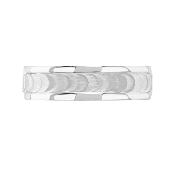 Platinum 5.0mm flat heavy weight court wedding ring