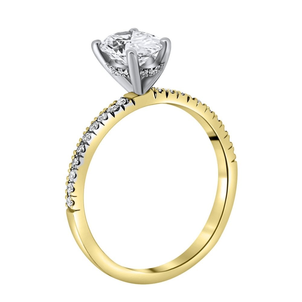 Lab Grown 18ct Yellow Gold 1.03ct D Vvs2 Igi Oval Diamond Ring