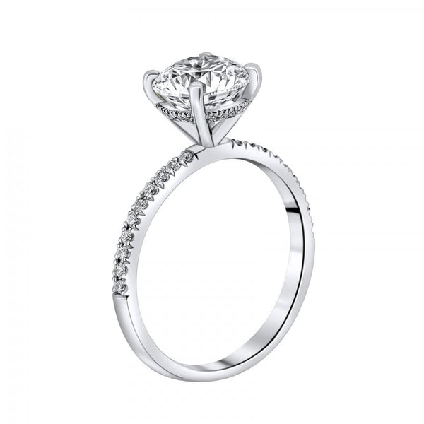 Lab grown platinum 1.50ct D VVS2 IGI round diamond ring