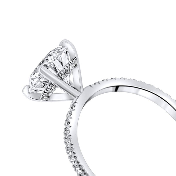 Lab grown platinum 2.01ct D VVS2 IGI round diamond ring