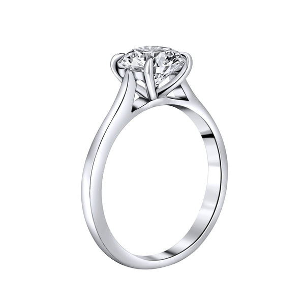 Lab grown platinum 1.53ct D VVS2 IGI round diamond ring