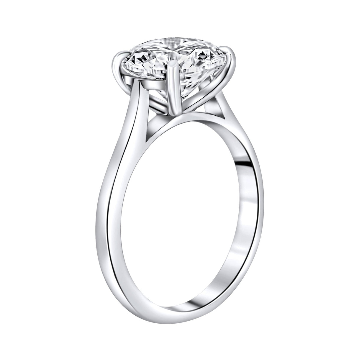 Lab grown platinum 3.00ct D VVS2 IGI round diamond  ring